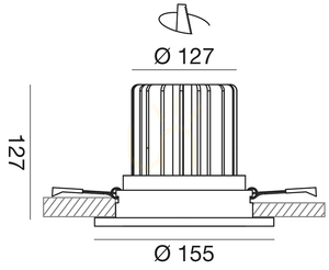 GFA1042C Infälld belysning, vit, Gea Luce small 1