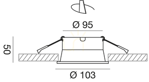 GFA1050N Infälld belysningsarmatur, vit, Gea Luce small 2