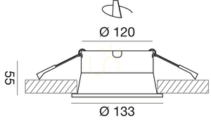 GFA1051C Infälld belysningsarmatur, vit, Gea Luce small 2