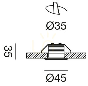 GFA1081N Infälld belysningsarmatur, svart, Gea Luce small 1