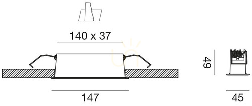 Kontrollera GFA1120C Infälld belysning, vit, Gea Luce