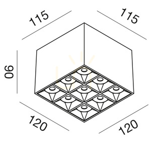 GFA1141C Vit taklampa från Gea Luce small 1