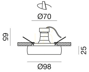 GFA1170 Infälld belysningsarmatur, vit, Gea Luce small 1