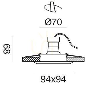 GFA1190 Infälld belysningsarmatur, vit, Gea Luce small 1