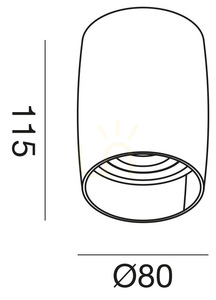 Gea Luce GFA1220 justerbar takspot i matt vit GU10 small 1