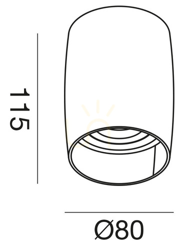 Kontrollera GFA1221 Svart taklampa från Gea Luce