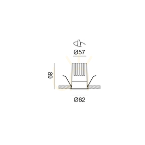 GFA1414C Infälld belysning, vit, Gea Luce small 1