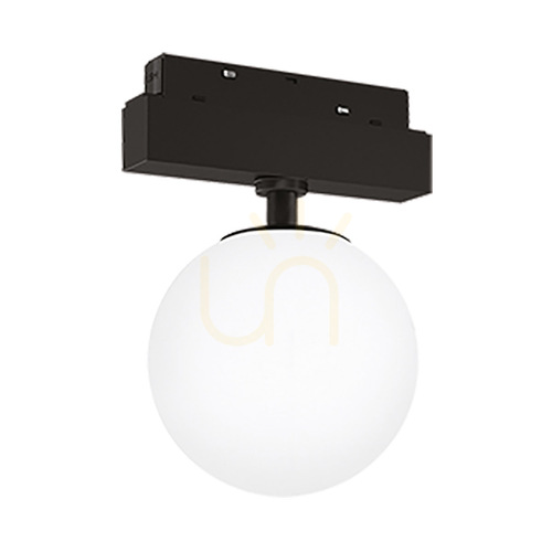Kontrollera Gea Luce GFA1931CD lampa för magnetskena, svart, glob 12 cm, LED 3000 K