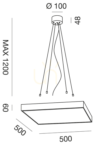 Kontrollera Gea Luce GKI310 vit pendellampa 50 cm