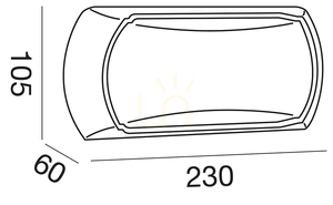 GPL251 Graphite Gea Luce utomhusvägglampa, IP65 small 2