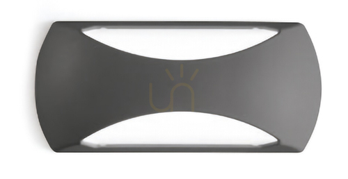 Kontrollera GPL253 Graphite Gea Luce vägglampa för utomhusbruk, IP65