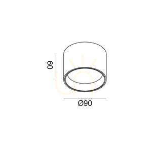 GPL331H utanpåliggande takarmatur, sandsvart, LED 8 W 591 lm 2700 K, Ra 90, IP20 small 1