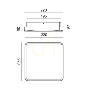 Gea Luce GPL372 brun utomhustaklampa LED 24 W 22 cm IP65 small 1