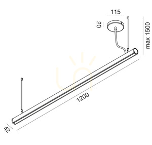 GSO120N Vit Gea Luce IP40 taklampa small 1