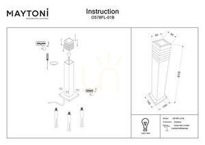 UNTER DEN LINDEN ljusstolpe O578FL-01B IP54 Maytoni small 7