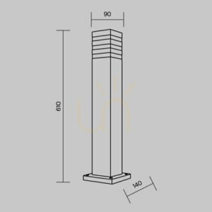 UNTER DEN LINDEN ljusstolpe O578FL-01B IP54 Maytoni small 8