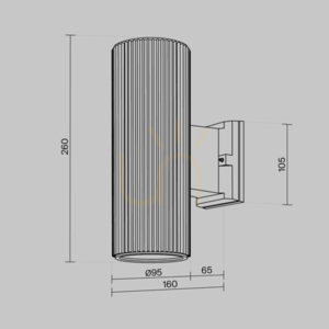 RANDO O419WL-02W vägglampa för utomhusbruk IP54 Maytoni small 7