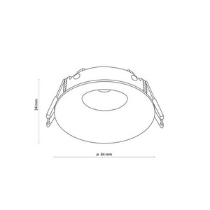Takspotlight TK-Lighting vit IP44 GU10 1x10W small 2