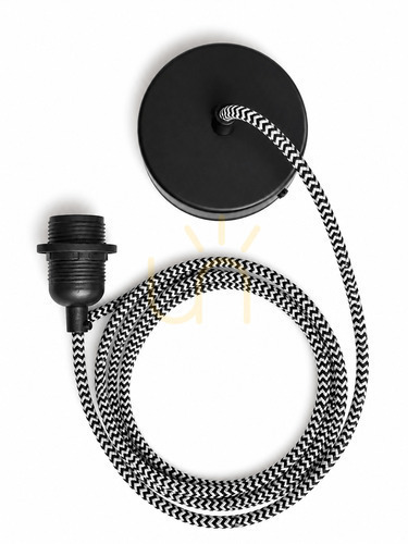 Kontrollera Hänglampa Lunares Lunhold 100 cm svart E27 SKU LUN-LLH-BI-100