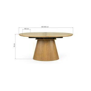 SOLARE utdragbart bord, 160–200 cm, ovalt, naturfinish från Nova Nook small 2