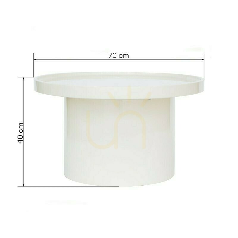 Visa CHAN soffbord, 70 cm, vitt, glansigt, Nova Nook CHAN soffbord, 70 cm, vitt, glansigt, Nova Nook