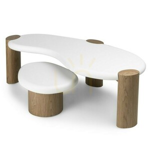 OBUO 125 cm soffbord, vitt/valnöt, Nova Nook small 5