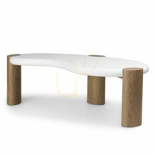 Kontrollera OBUO 125 cm soffbord, vitt/valnöt, Nova Nook