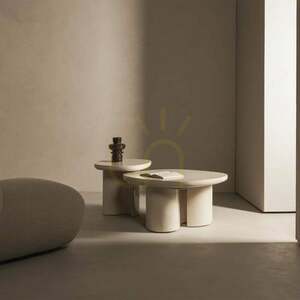 PUREL 50 cm sidobord, ljusbeige, glansig, Nova Nook small 1