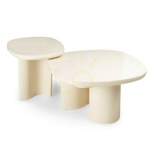 PUREL 50 cm sidobord, ljusbeige, glansig, Nova Nook small 2