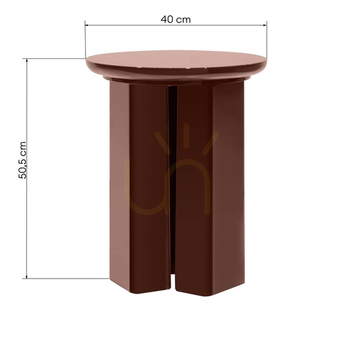 Kontrollera RIEB 40 cm sidobord, vinröd-brunt, glansigt, Nova Nook