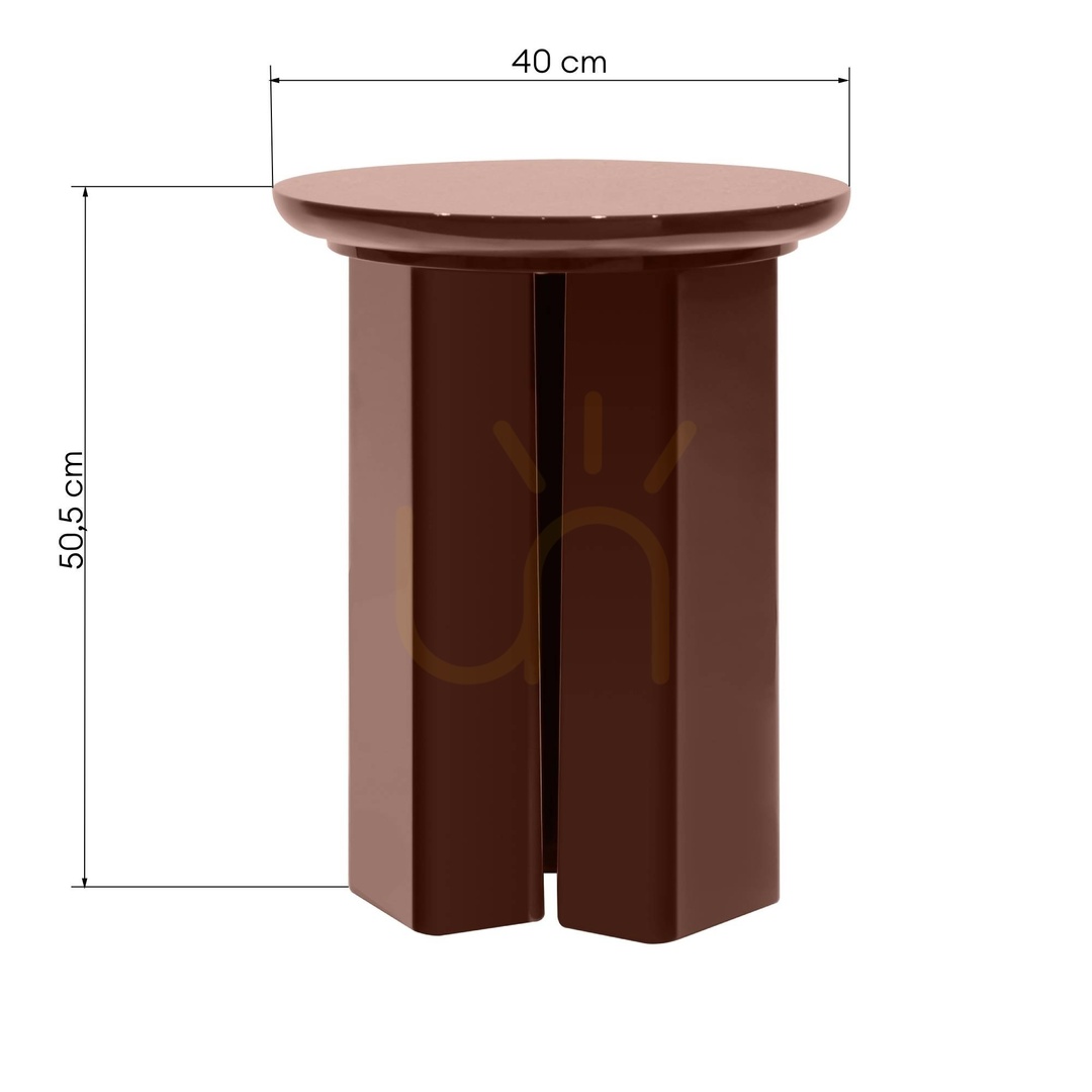 Utsikt RIEB 40 cm sidobord, vinröd-brunt, glansigt, Nova Nook RIEB 40 cm sidobord, vinröd-brunt, glansigt, Nova Nook