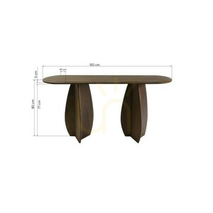 OKUN konsolbord/skrivbord, 150 cm, mörk valnöt, Nova Nook small 1