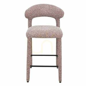Set med 2 IROKI-klädda pallar i färgen Nova Nook, en melange i beige och vinrött small 2