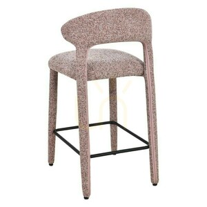 Set med 2 IROKI-klädda pallar i färgen Nova Nook, en melange i beige och vinrött small 3