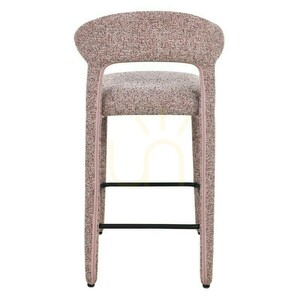 Set med 2 IROKI-klädda pallar i färgen Nova Nook, en melange i beige och vinrött small 4