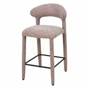 Set med 2 IROKI-klädda pallar i färgen Nova Nook, en melange i beige och vinrött small 0