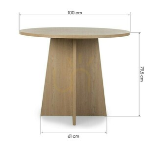 Nova Nook CRANE II runt matbord, 100 cm, ekdekor Cremona Torro small 5