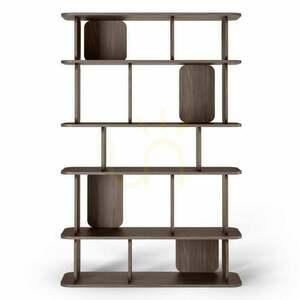 RUM II – en hög bokhylla med rundade former, i Villa Walnut Nova Nook small 0
