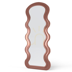 SELLEG Dekorativ väggspegel i träram, 177 x 75 cm, vågig, organisk form, färg: mocha mousse från Nova Nook 2 SELLEG Dekorativ väggspegel i träram, 177 x 75 cm, vågig, organisk form, färg: mocha mousse från Nova Nook small 2