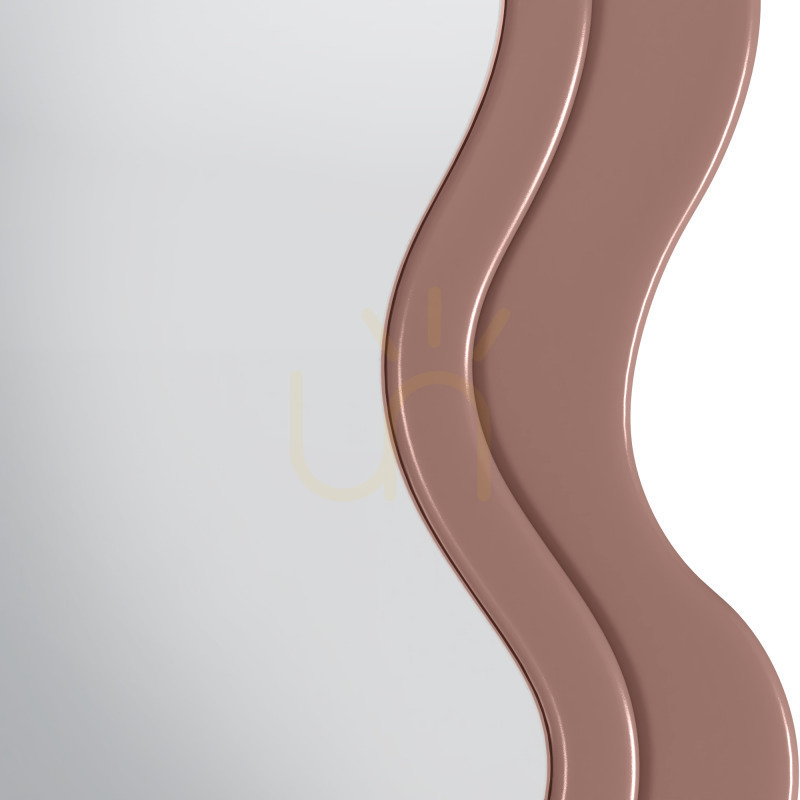 Visa SELLEG Dekorativ väggspegel i träram, 177 x 75 cm, vågig, organisk form, färg: mocha mousse från Nova Nook SELLEG Dekorativ väggspegel i träram, 177 x 75 cm, vågig, organisk form, färg: mocha mousse från Nova Nook
