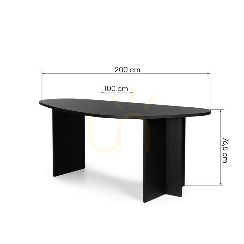 Förhandsvisning ZEV-bord, 200 cm högt, med en oregelbunden bordsskiva, svart med synlig trästruktur (Nova Nook) ZEV-bord, 200 cm högt, med en oregelbunden bordsskiva, svart med synlig trästruktur (Nova Nook)