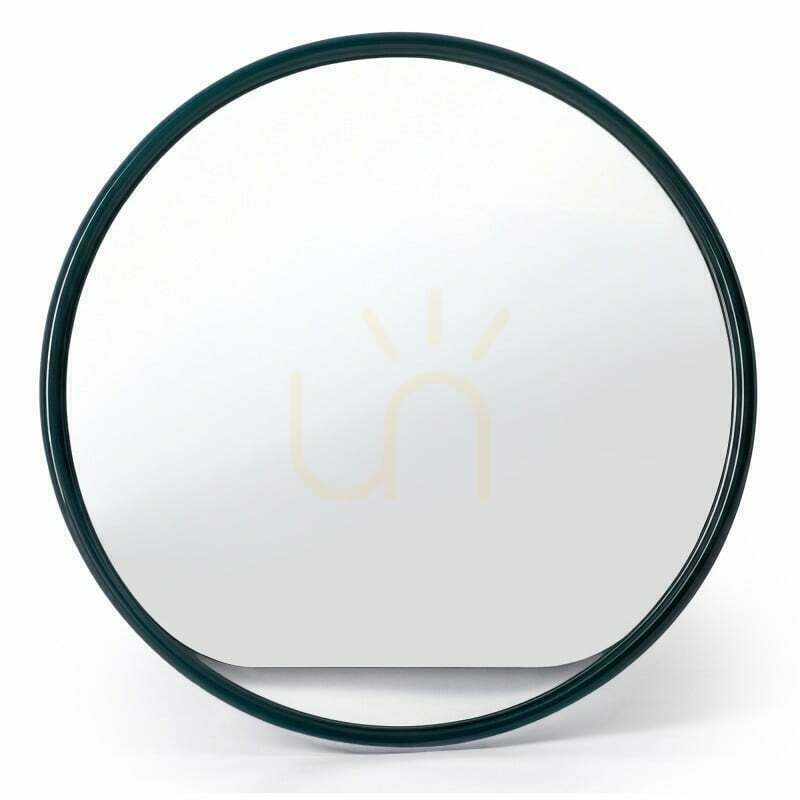 ZELL Round Wall Mirror, Dark Green, Glossy, Nova Nook