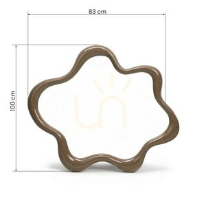 IZZY väggspegel, oregelbundet formad, ljusbrun/mocka, blank, från Nova Nook small 2
