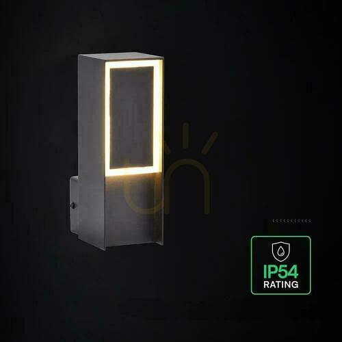 Kontrollera V-TAC LED 5 W IP44 svart vägglampa för utomhusbruk VT-10189 3000 K 700 lm