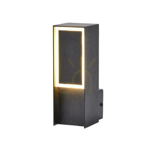 Kontrollera V-TAC LED 5 W IP44 svart vägglampa för utomhusbruk VT-10189 3000 K 700 lm