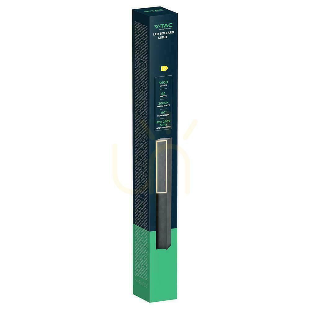 Förhandsvisning V-TAC 80 cm LED 24 W IP54 svart trädgårdsstolplampa VT-10191 3000 K 3400 lm V-TAC 80 cm LED 24 W IP54 svart trädgårdsstolplampa VT-10191 3000 K 3400 lm