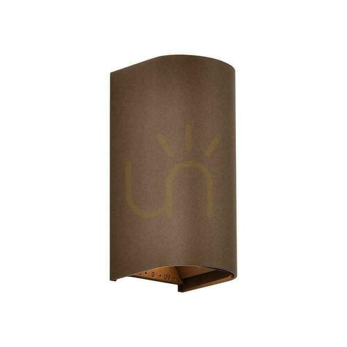 Kontrollera V-TAC 10 W LED COB-vägglampa, Corten-brun, IP65, justerbar färgtemperatur (CCT) VT-120113 2700 K–3200 K–4000 K 1250 lm