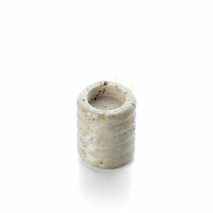 Bazar Bizar Travertine Ripple värmeljushållare S, beige travertin, 6,3 × 6,3 × 7,5 cm small 1