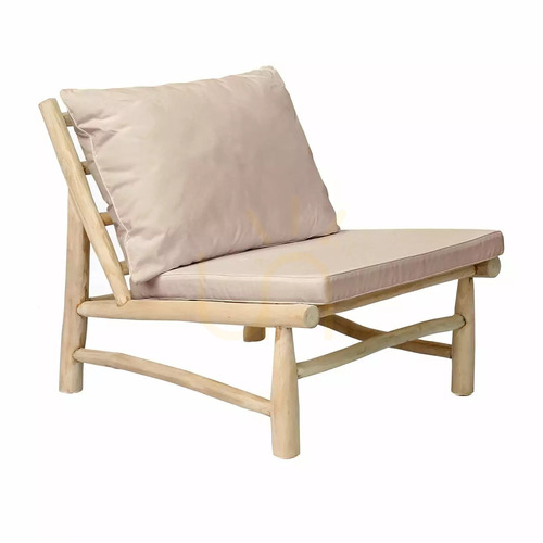 Kontrollera Soffa BAZAR BIZAR enmanssoffa i trä, natursten/beige, 80x70x74 cm