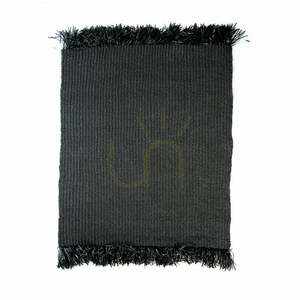 Matta Bazar Bizar The Fringed Carpet svart 200×300 cm i raffia, sisal och palmfiber small 0